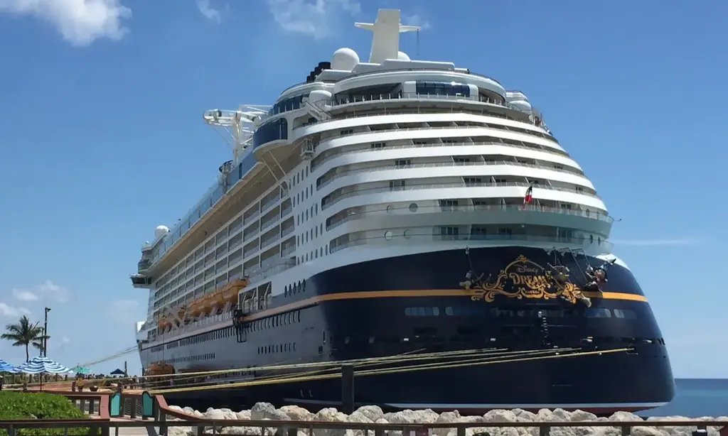 Photo of stern of Disney Dream cruise ship