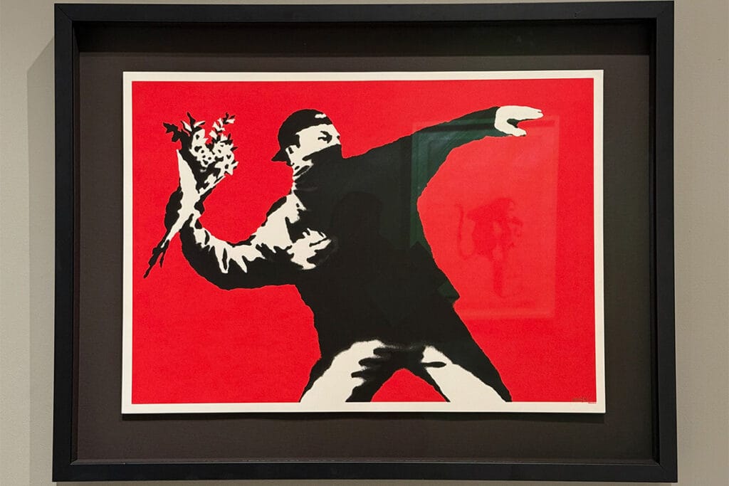 Banksy "Flower Thrower" artwork